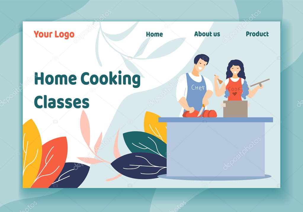 Home Cooking Classes Horizontal Banner, Workshop,