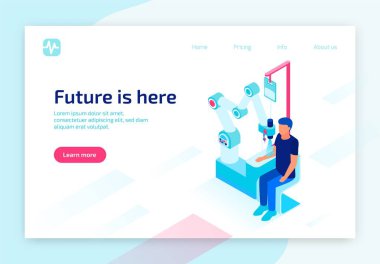 Tıbbi Robot Kol Hasta Elinde Kan Testi Yapın