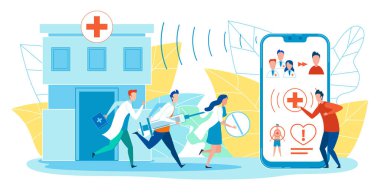 Yatay Banner Ambulans Uygulama Düz.