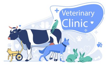 Evcil Hayvanlarla Veteriner Kliniği Afişi