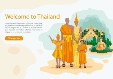 Arka Plan Buda ve Saray Sakinleri Tayland