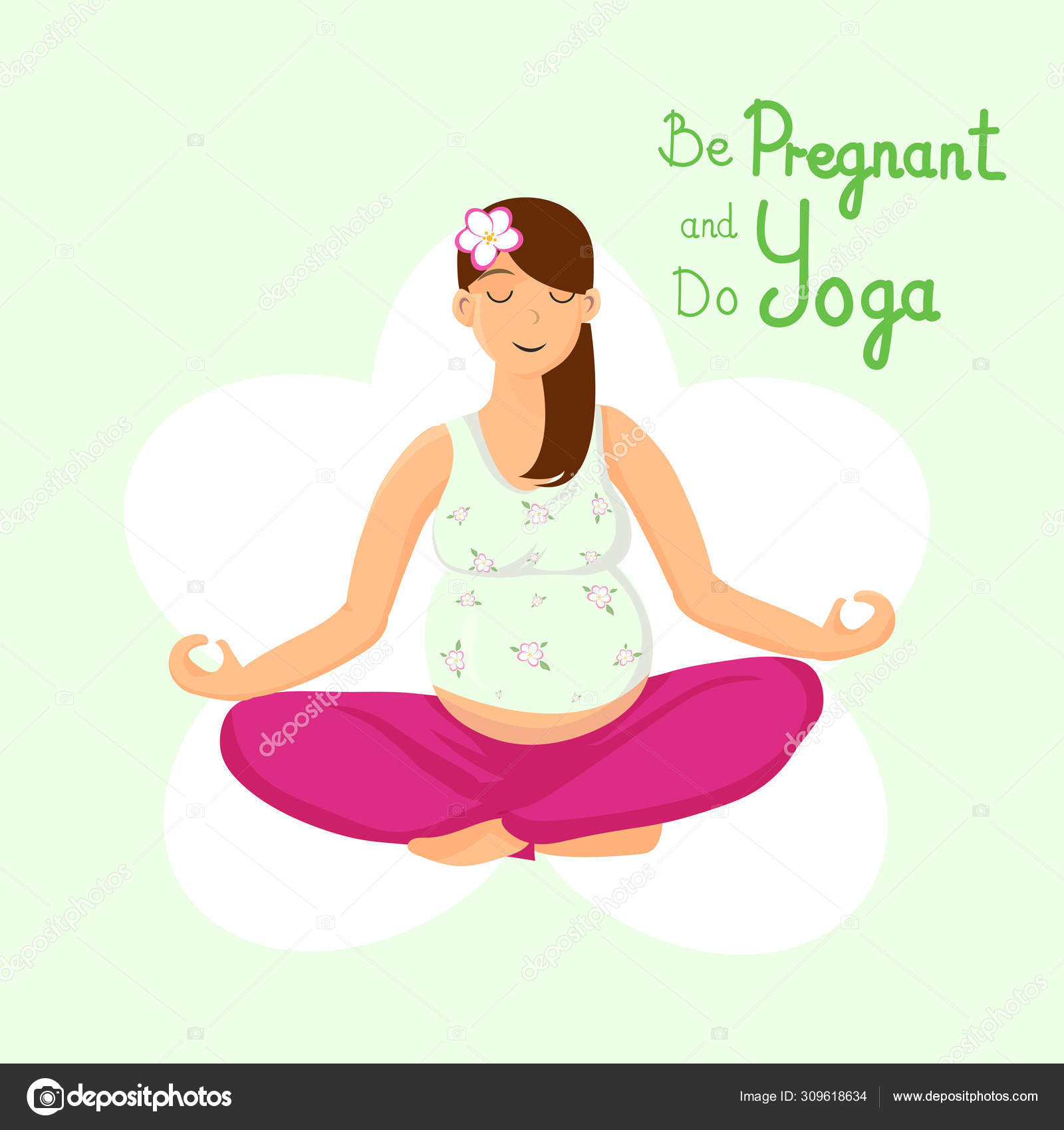 Prenatal Yoga Exercise Technique Flat Illustration Stock Vector Image by ©.com #309618634 Prenatal Yoga Exercise Technique Flat Illustration Stock Vector Image by ©.com #309618634