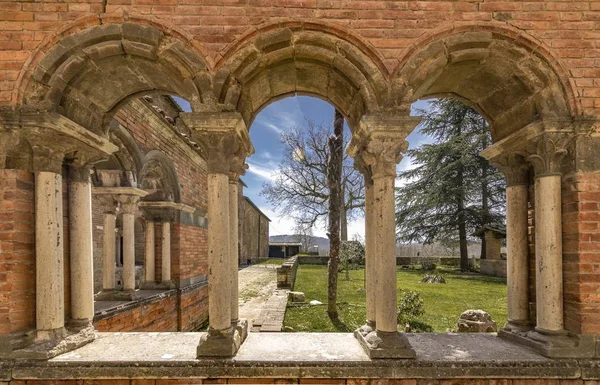 Architecture External Windows Garden Abbey San Galgano Tuscany Italy — Stock Photo, Image