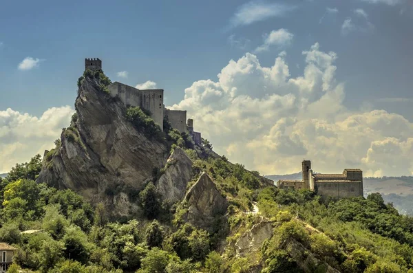 Abruzzo Roccascalegna Kalesinin Görünümü Talya — Stok fotoğraf