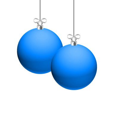 İllüstrasyon Noel topları asılı