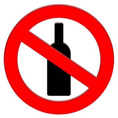 Non-drinking symbol illustration icon clipart