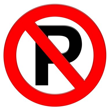 Park yasağı sembolü illüstrasyon simgesi