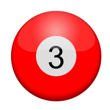 Renkli bilardo topu İllüstrasyonu