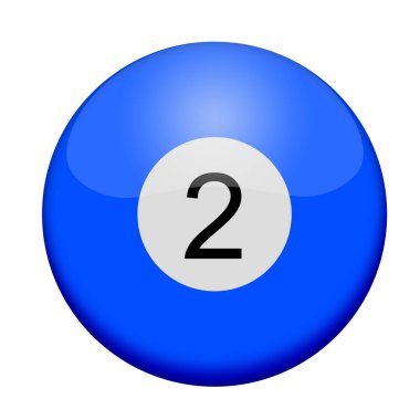 Renkli bilardo topu İllüstrasyonu