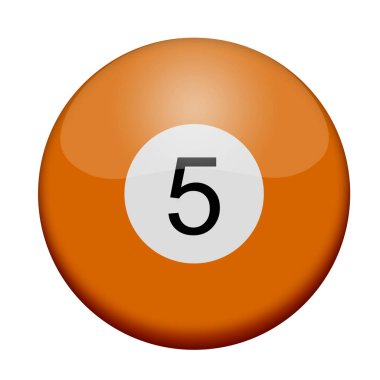 Renkli bilardo topu İllüstrasyonu