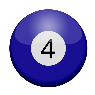 Renkli bilardo topu İllüstrasyonu