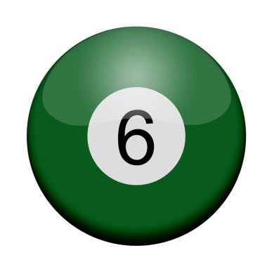 Renkli bilardo topu İllüstrasyonu