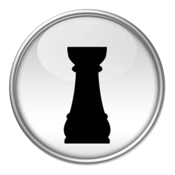黒いチェスのピースを持つボタン — ストック写真