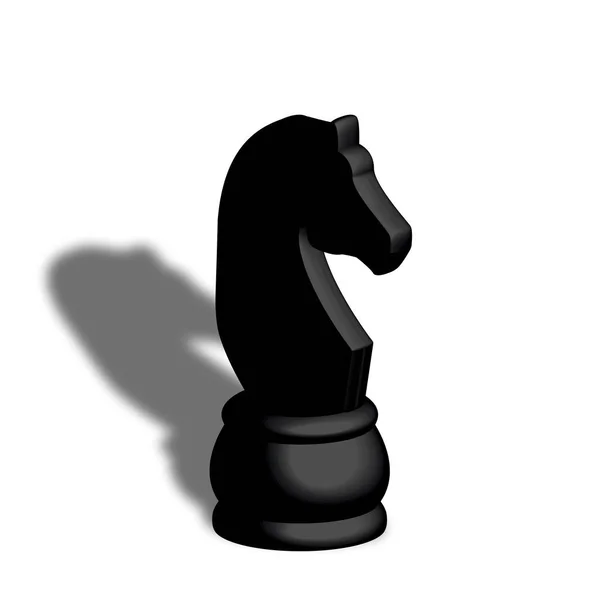 Illustration Une Pièce Échecs Noire — Photo