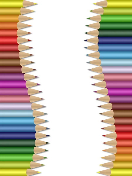 Tło Ilustrowane Kolorowymi Ołówki — Zdjęcie stockowe
