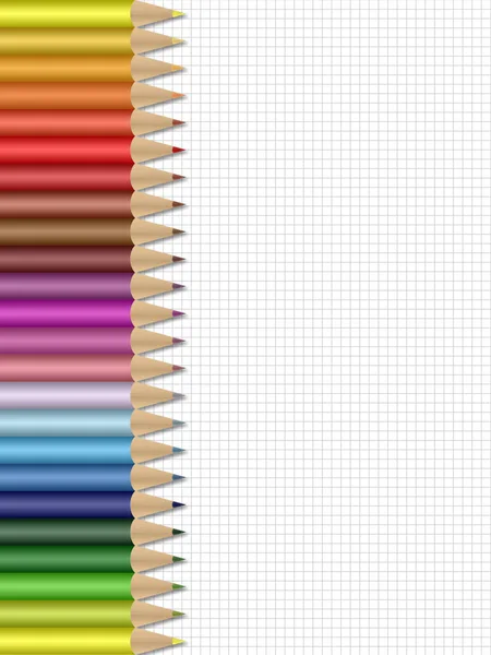Tło Ilustrowane Kolorowymi Ołówki — Zdjęcie stockowe