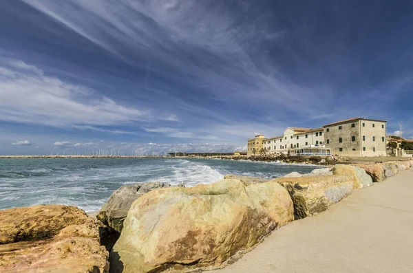 Panoramablick Auf Die Küste Von Marina Cecina — Stockfoto