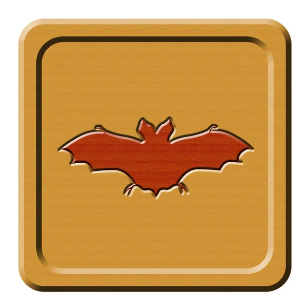 Kwadratowa Ikona Symbolem Zwierzęcia — Zdjęcie stockowe