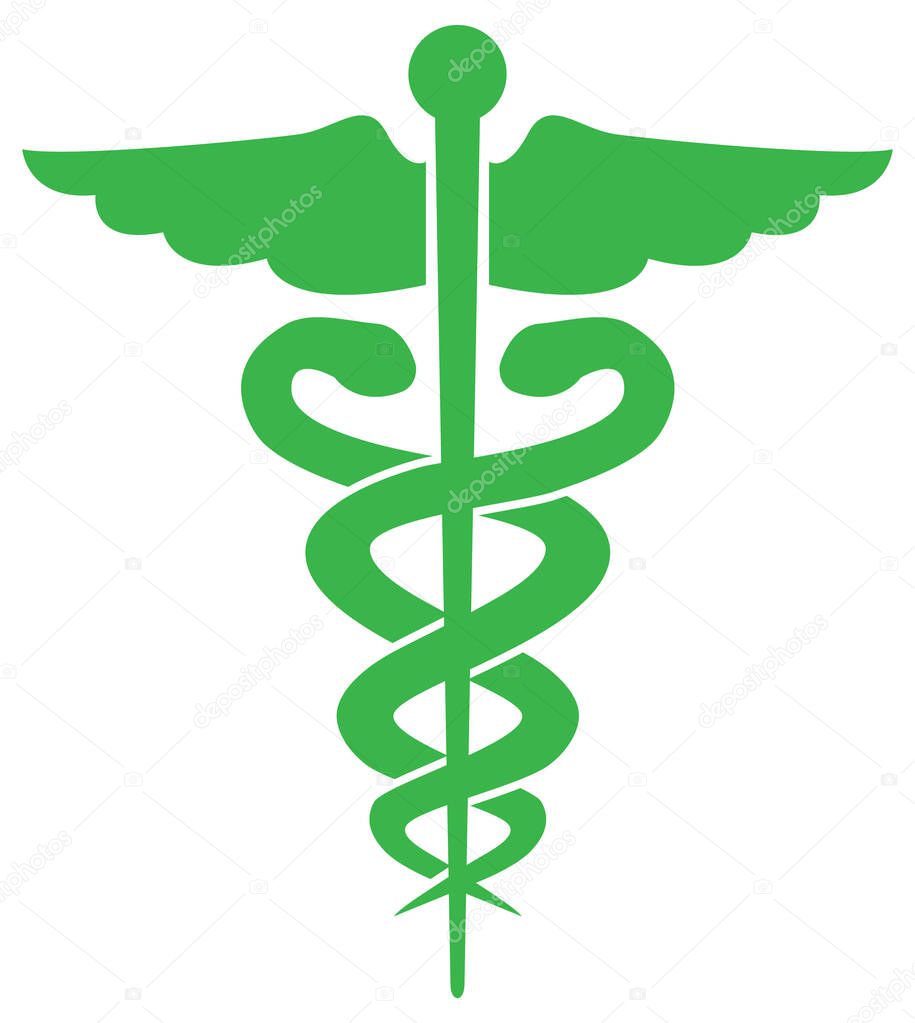 Illustration of the caduceus symbol of the pharmacy