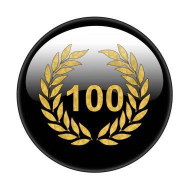 Yıldönümünü kutlamak için çelenkli düğme.