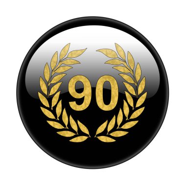 Yıldönümünü kutlamak için çelenkli düğme.