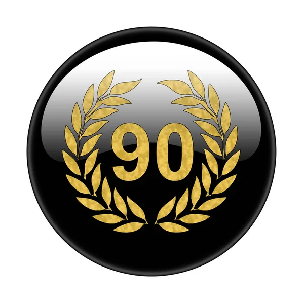 Yıldönümünü kutlamak için çelenkli düğme.