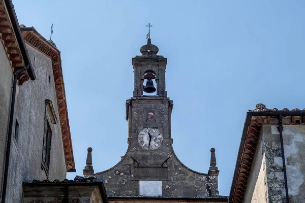 Vista Del Campanario Del Santuario Montesenario Toscana —  Fotos de Stock