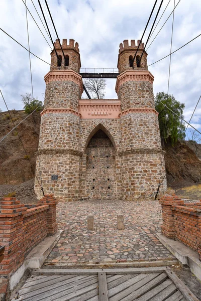 Puente Sucre Puente Mendes Old Suspension Bridge Built 1890 Spanning — Stock Photo, Image