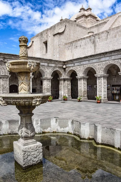 Patio Interior Claustros Iglesia Compania Arequipa Perú — Foto de Stock