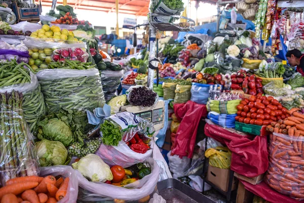 Arequipa Pérou Octobre 2018 Fruits Légumes Frais Vente Sur Marché — Photo