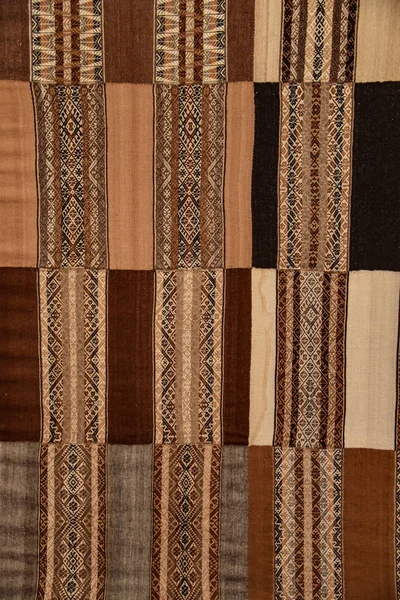 Zblízka Tradiční Andské Textilních Vzorů Arequipa Peru — Stock fotografie