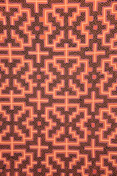 Geleneksel Perulu Amazon kabile tekstil tasarımları