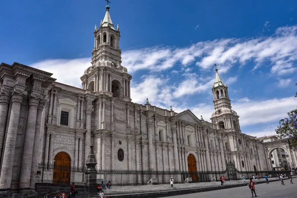 Basilica Cattedrale Arequipa Plaza Armas Perù Sud America — Foto Stock