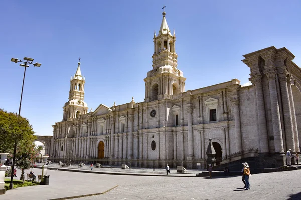 Den Arequipas Katedral Plaza Armas Peru Sydamerika — Stockfoto