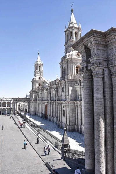 Cathédrale Basilique Arequipa Plaza Armas Pérou Amérique Sud — Photo