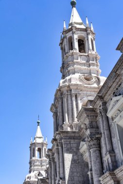 Bazilika Katedrali Arequipa Plaza de Armas, Peru, Güney Amerika.