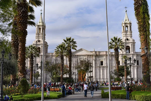 Catedral Basílica Arequipa Plaza Armas Perú América Del Sur — Foto de Stock