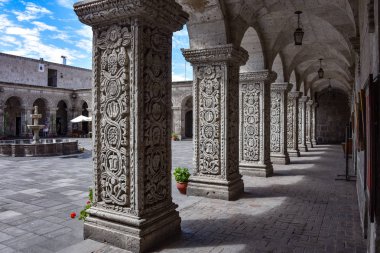 iç avlu ve manastır, kilise, La Compania, Arequipa, Peru