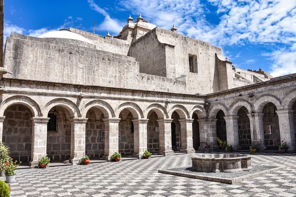 Patio Interior Claustros Iglesia Compania Arequipa Perú — Foto de Stock