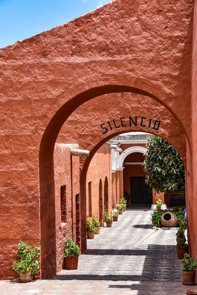 Arequipa Peru Ekim 2018 Avlu Manastırı Santa Catalina Siena Unesco — Stok fotoğraf