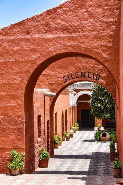 Arequipa Peru Ekim 2018 Avlu Manastırı Santa Catalina Siena Unesco — Stok fotoğraf