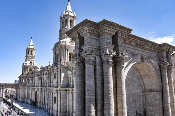 Die Basilika Kathedrale Von Arequipa Auf Der Plaza Armas Peru — Stockfoto
