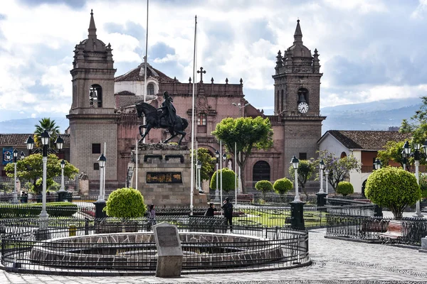 Vista Catedral Plaza Armas Ayacucho Peru — Fotografia de Stock