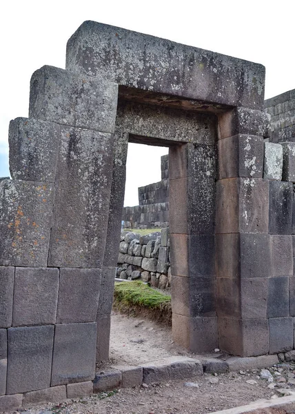 Muri Pietra Piramidi All Usnu Vilcashuaman Costruiti Dagli Inca Presiedere — Foto Stock