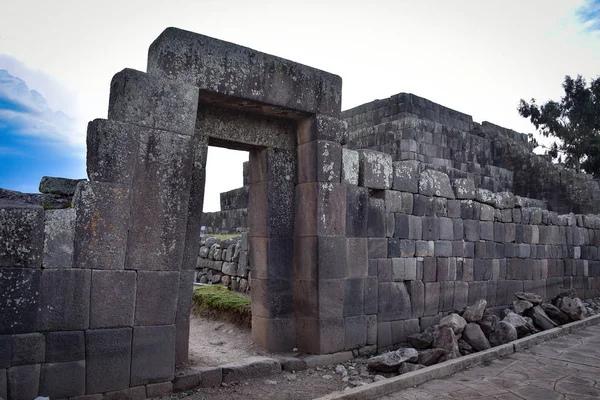 Paredes Pedra Pirâmides Usnu Vilcashuaman Construídas Pelos Incas Para Presidir — Fotografia de Stock