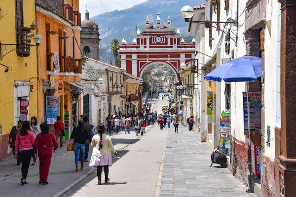 Arco Trionfo Nella Città Ayacucho Perù — Foto Stock