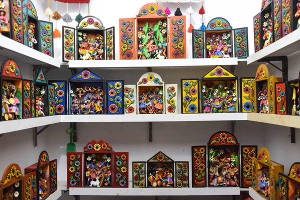 Tradicional Retablo Una Artesanía Típica Peruana Región Ayacucho Del Perú — Foto de Stock