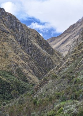 Ancascocha Trek, Cusco, Peru 'daki Andean dağ manzarası