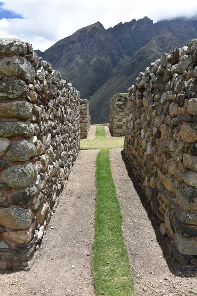 Ruinerna av Patallacta och Llactapata på Inka Trail, Peru — Stockfoto