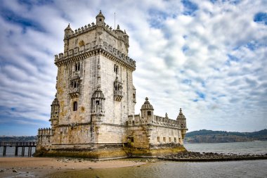 Lizbon, Portekiz - Belem Kulesi, Tagus nehrine bakan bir ortaçağ kalesi